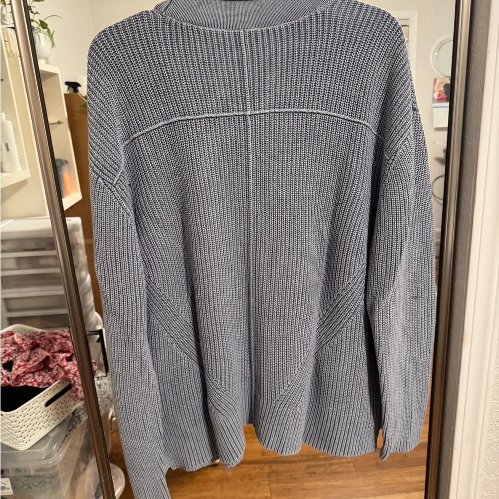 Sundance catalog Blue Fringe Cardigan - Picture 3 of 4